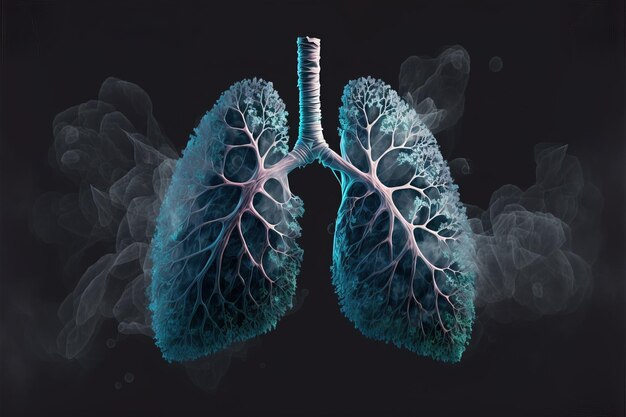 illustration des poumons IA générative