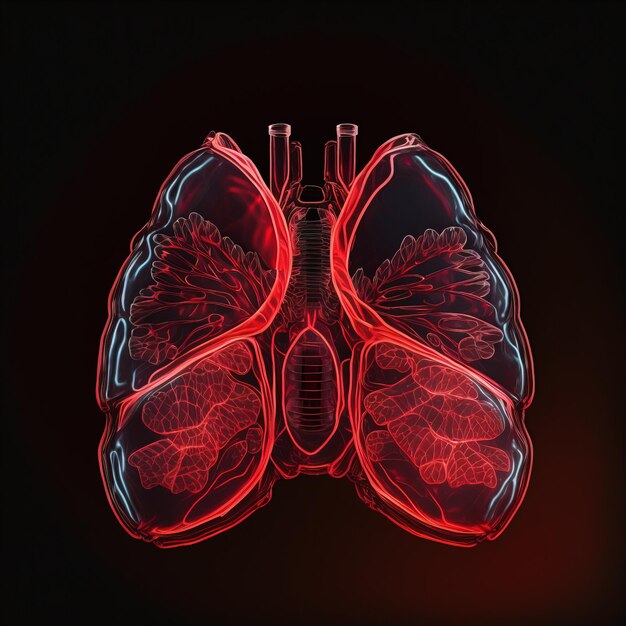 illustration des poumons IA générative