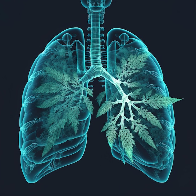 illustration des poumons IA générative