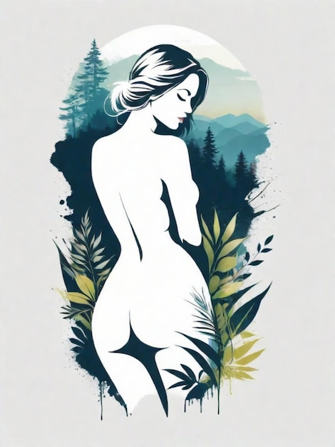 illustration pour une chemise féminine