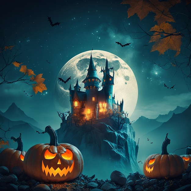 Illustration pour halloween Générative Ai