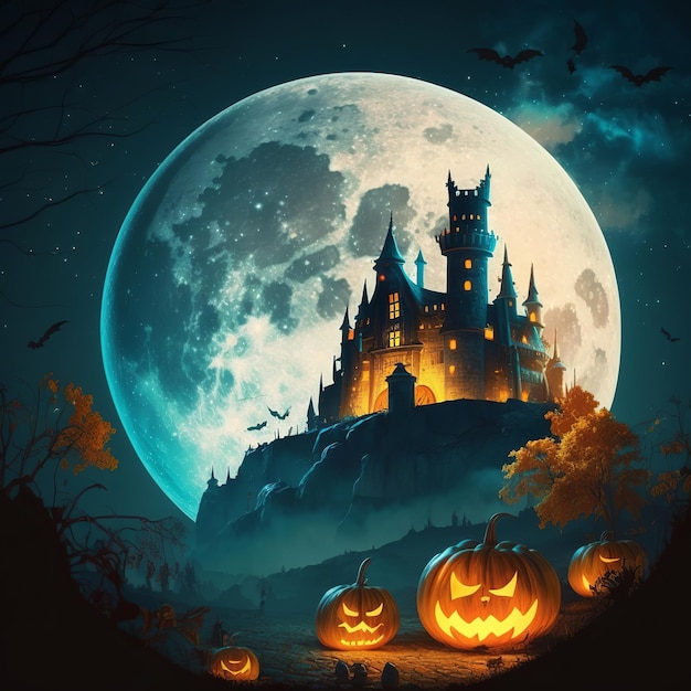 Illustration pour halloween Générative Ai