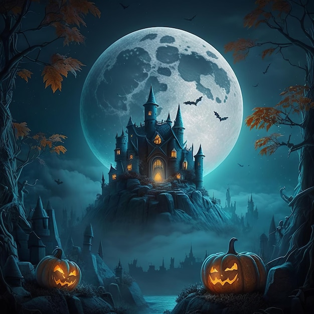 Illustration pour halloween Générative Ai