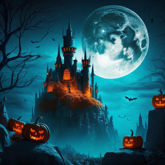 Illustration pour halloween Générative Ai