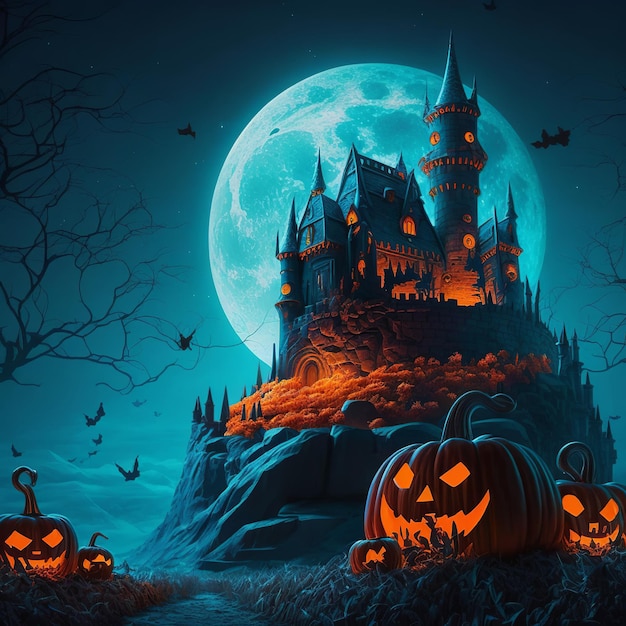 Illustration pour halloween Générative Ai