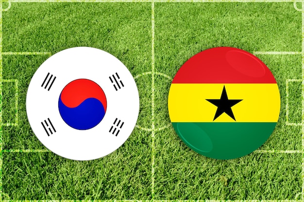 Illustration pour le match de football corée vs ghana