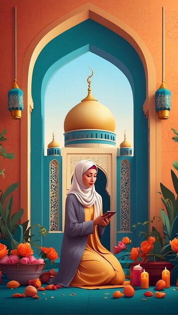 Photo l'illustration qui représente le ramadan