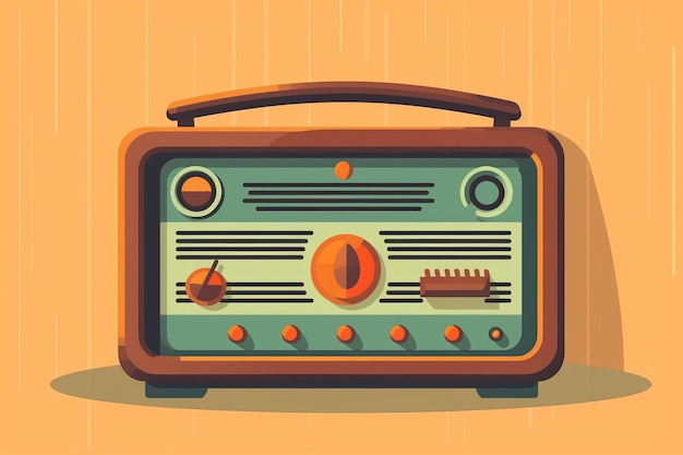 Une illustration d'une radio avec le numéro 2 dessus