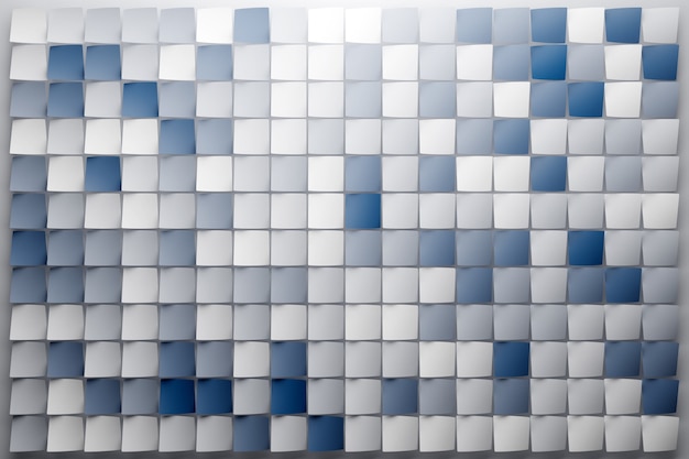 Photo illustration de rangées de cubes bleus et gris