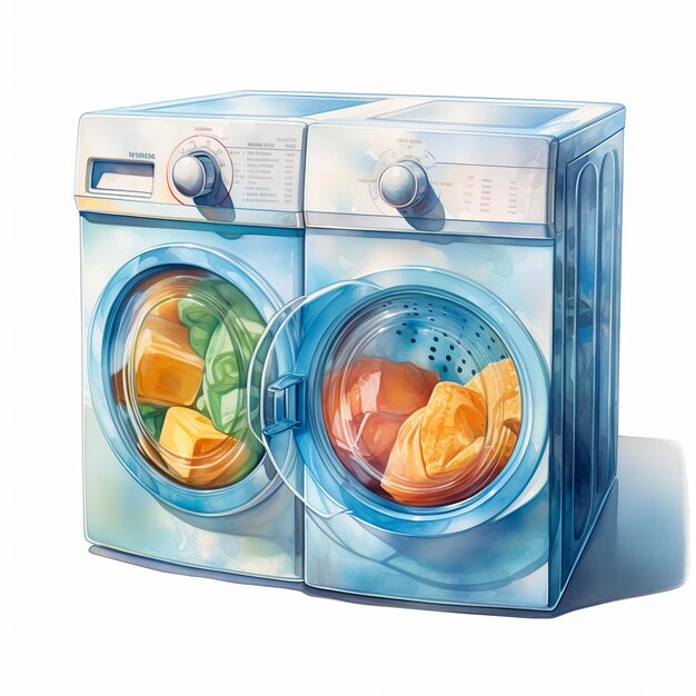 illustration réaliste de laundry pods aquarelle hyperréaliste