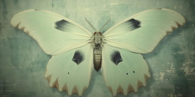 Illustration réaliste de photo générative AI générée par l'IA d'une macro d'un magnifique papillon lunaire rare
