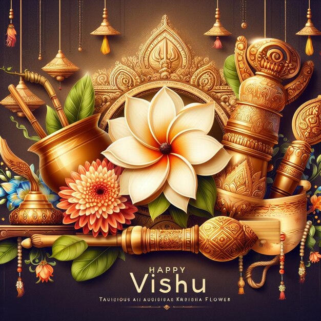 Illustration réaliste pour la célébration du festival de Vishu