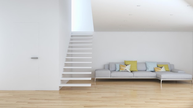 Illustration de rendu 3D de l'appartement intérieurs lumineux modernes