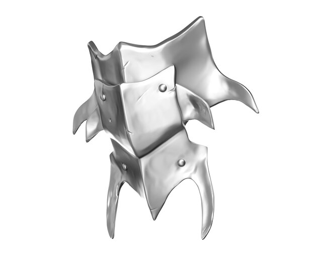 Illustration de rendu 3d d'armure isolée