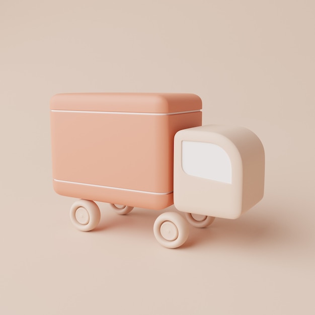 Illustration de rendu 3D du camion d'expédition