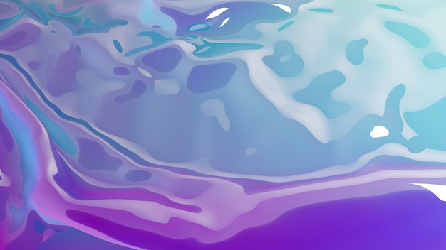 Illustration de rendu 3D, fond coloré bleu violet de forme abstraite d'ondulation. image pour la présentation.