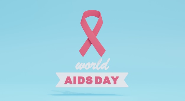 illustration de rendu 3d de la journée mondiale du sida