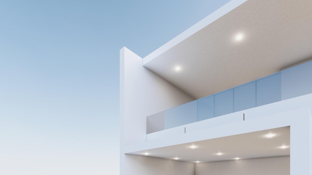 Illustration de rendu 3D de maison moderne