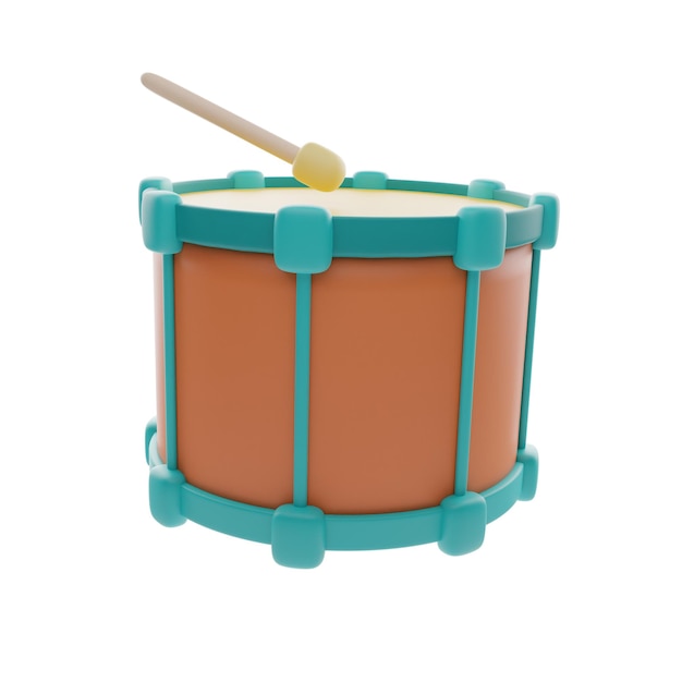 Photo illustration de rendu 3d de percussion de grosse caisse surdo bumbo tambor zabumba instrumento musical