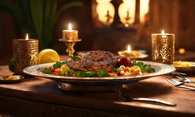 Photo illustration d'un repas du ramadan