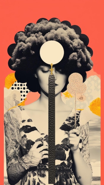 illustration d'un résumé de collage clé