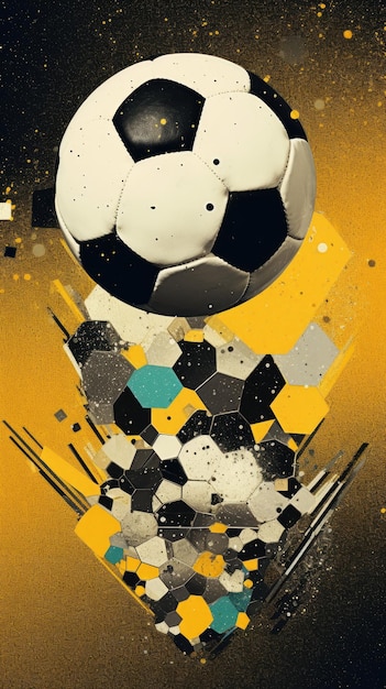 illustration d'un résumé de collage de football