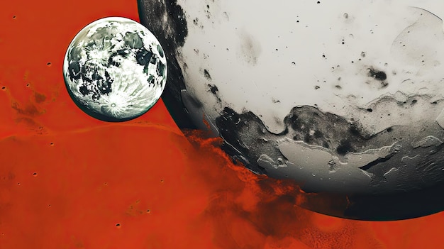 illustration d'un résumé de collage de Mars