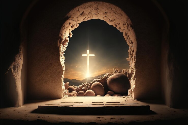 illustration de la résurrection du christ IA générative