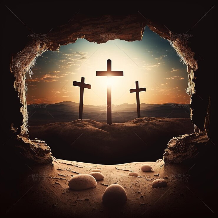 illustration de la résurrection du christ IA générative
