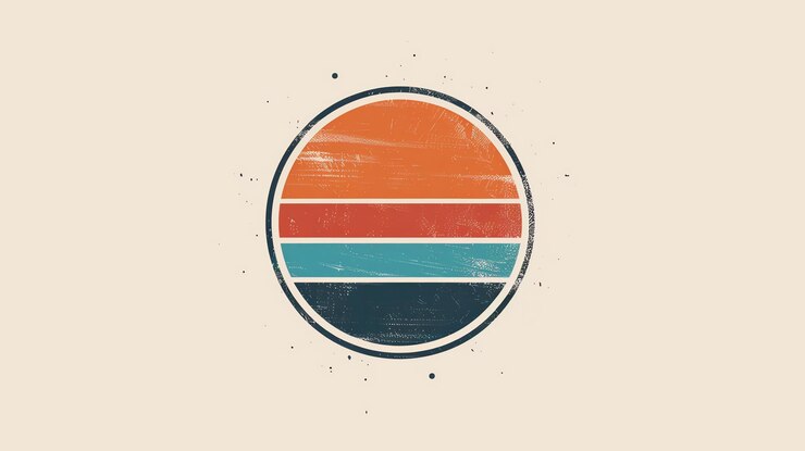 Photo illustration rétro du coucher de soleil avec une esthétique vintage en détresse