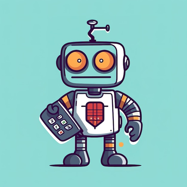 une illustration de robot mignon