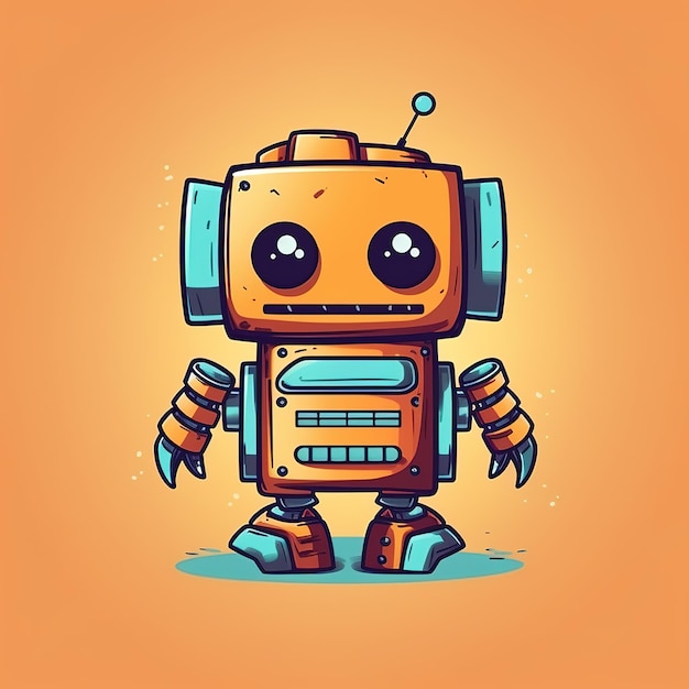 une illustration de robot mignon