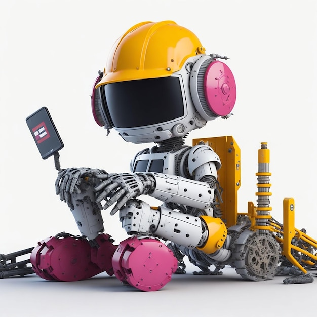 Photo illustration de robot spatial mignon