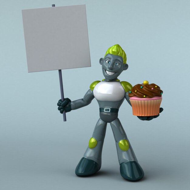 Illustration de robot vert