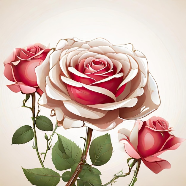 illustration de roses roses