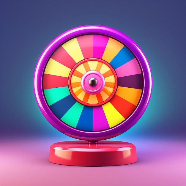 Illustration de la roue de loterie 3D réunion annuelle illustration du concept de jeu occasionnel