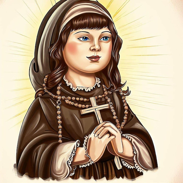 L'illustration de la sainte rose de Lima