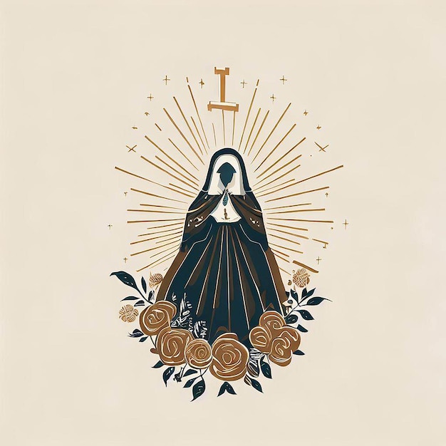 L'illustration de la sainte rose de Lima