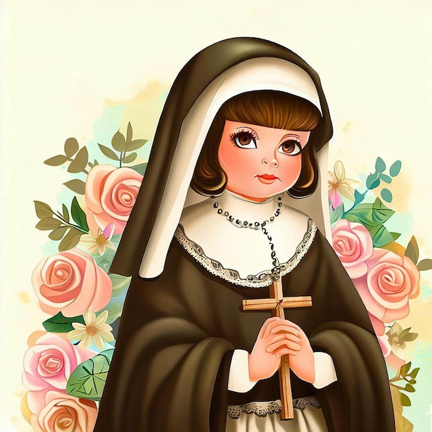 L'illustration de la sainte rose de Lima