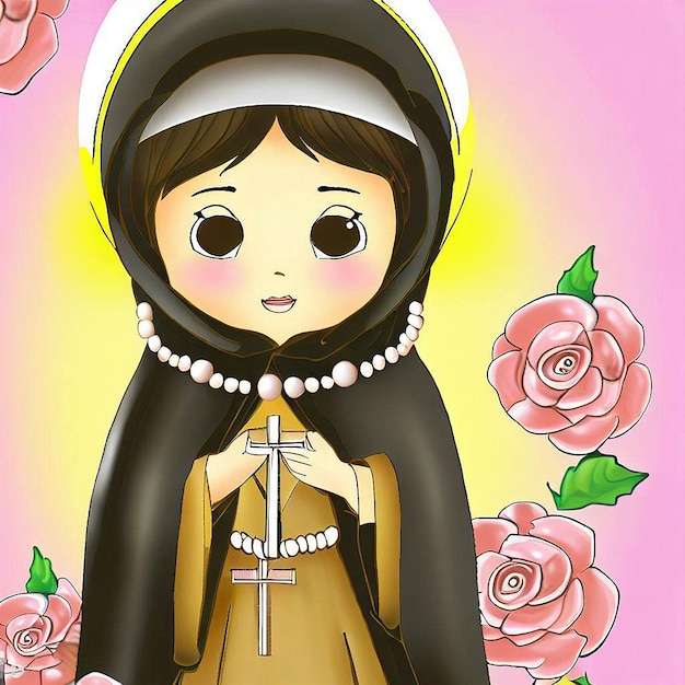 L'illustration de la sainte rose de Lima