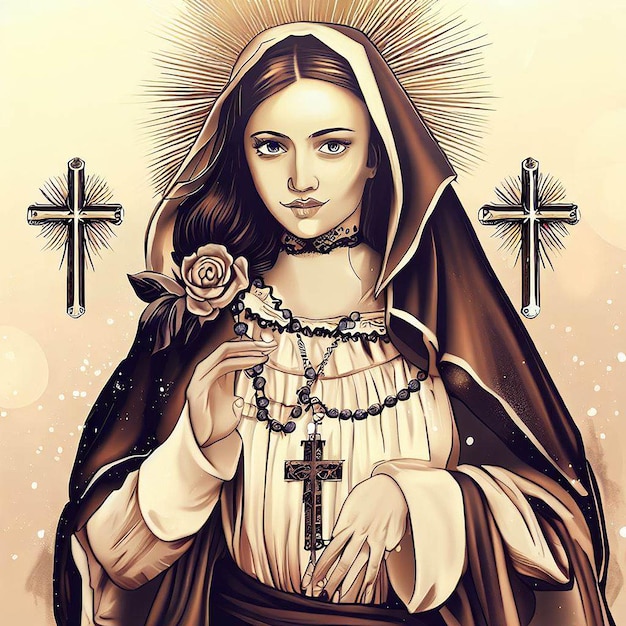 illustration de sainte rose de lima