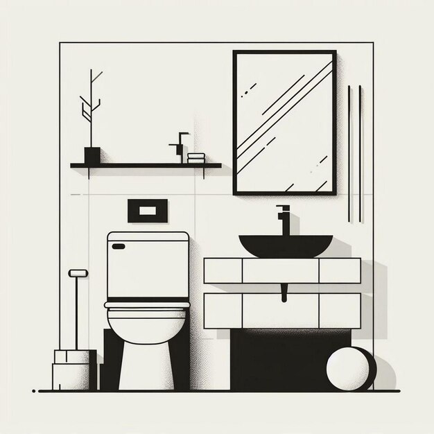 Photo illustration de salle de bain minimaliste