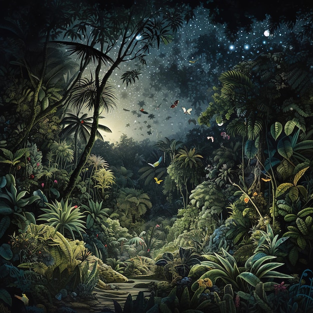 illustration de la scène de la jungle