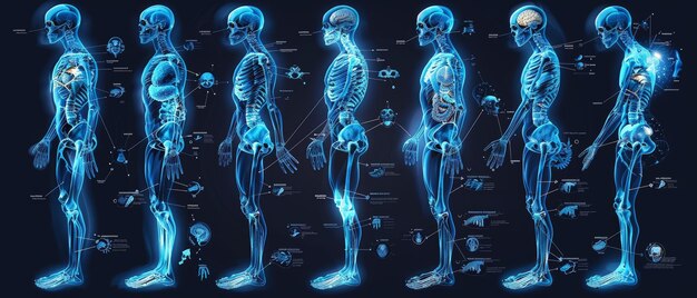 Photo illustration schématique moderne de l'anatomie du cœur