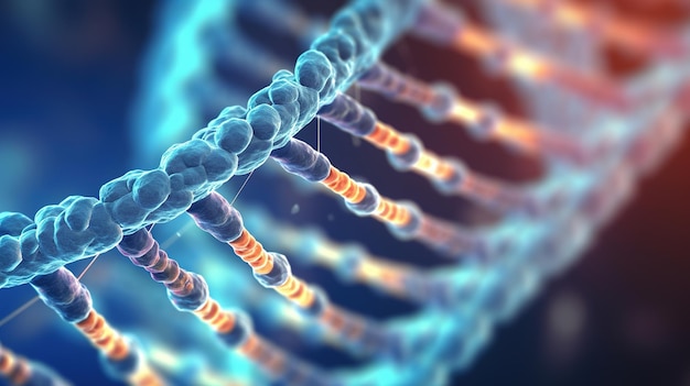 Illustration de la science de l'ADN humain