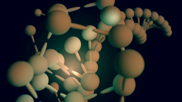 Photo illustration de la science des molécules d'adn. gros plan sur le concept du génome humain.