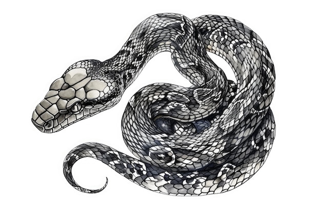 Illustration de serpent sur fond blanc Livre à colorier pour enfants