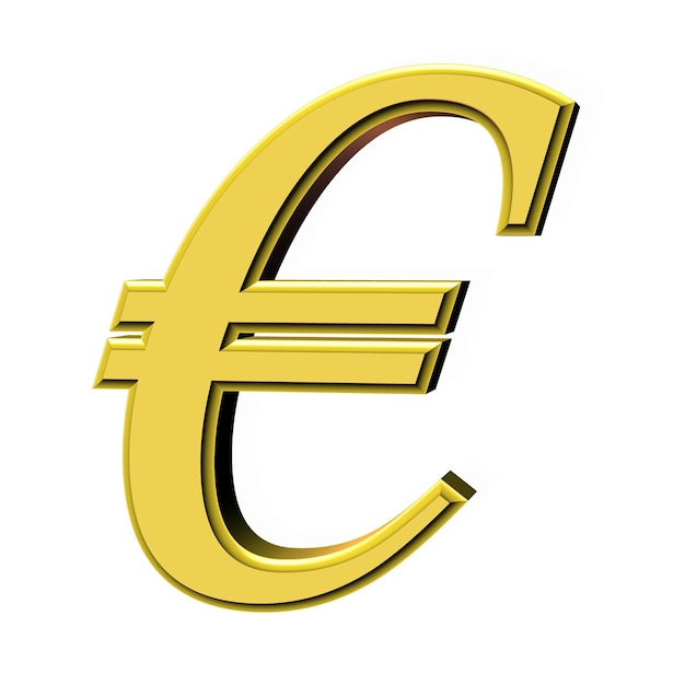 Photo illustration de signe de devise euro