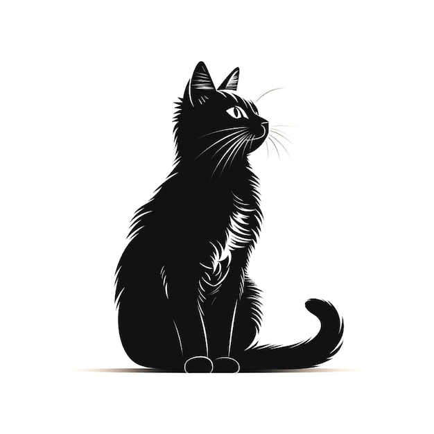 illustration de la silhouette d'un chat