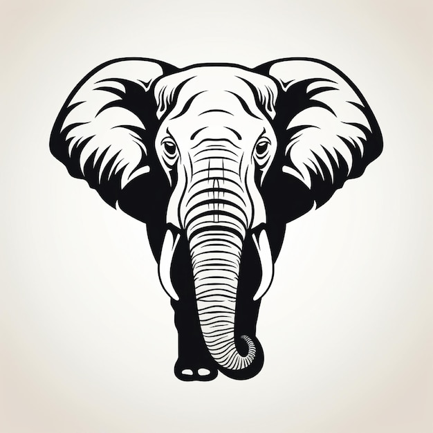 illustration de la silhouette d'un éléphant